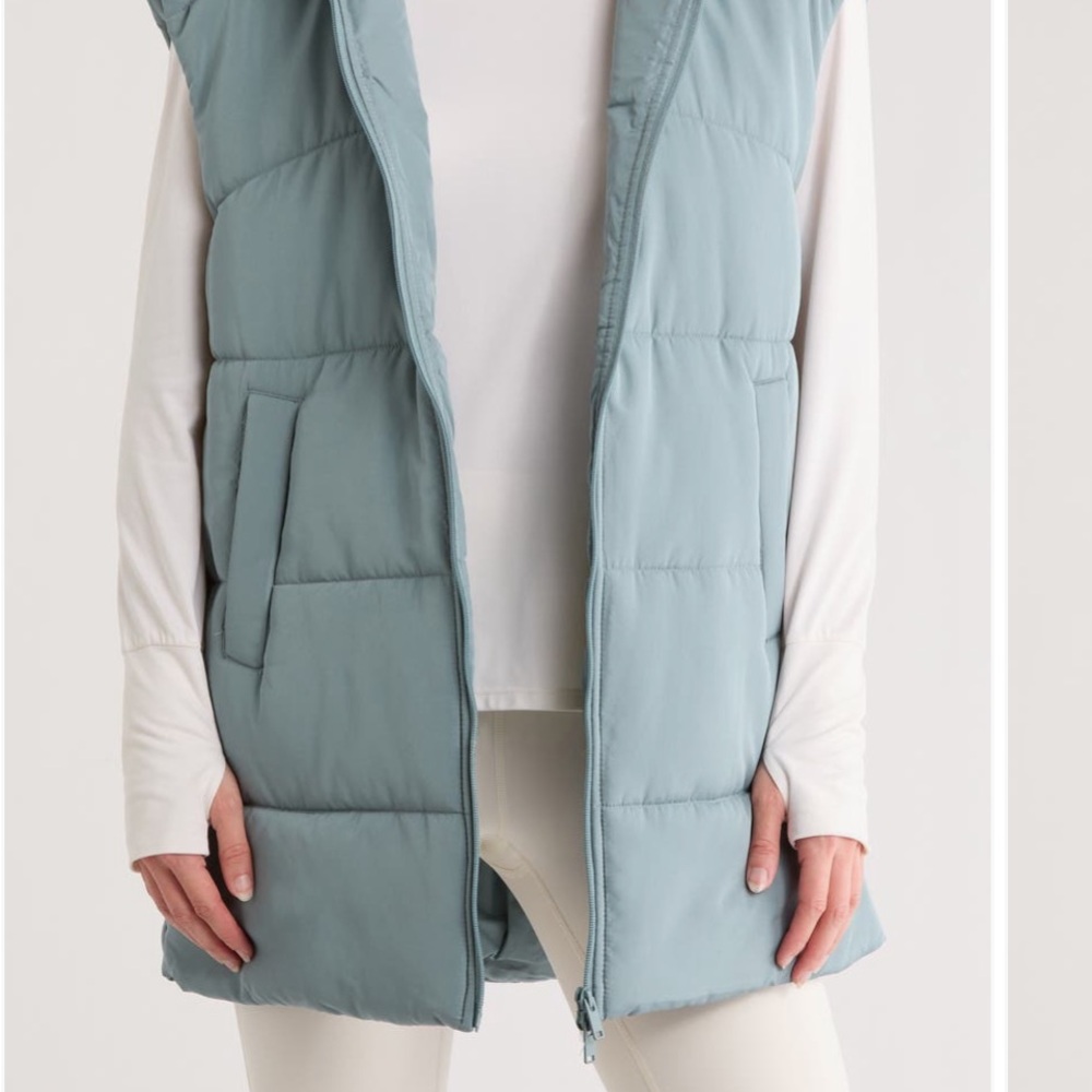 Zella Dusty Blue Quilted Puffer Vest